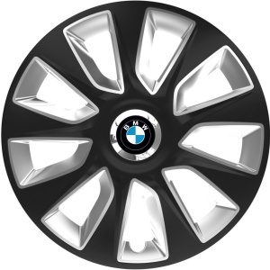 Set 4 Capace Roti 16 inchi (R16) Stratos Gri-Negru, Compatibile Cu BMW