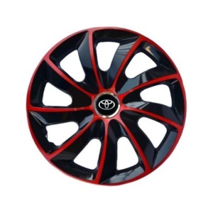 Set 4 Capace Roti 17 inchi (R17), Stig Rosu-Negru, Compatibil cu Toyota - Img 3