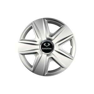 Set 4 capace roti Cu Inel Cromat Esprit R16 pentru gama auto SsangYoung - Img 1