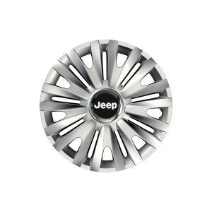 Set 4 capace roti Cu Inel Cromat Royal R15 pentru gama auto Jeep - Img 1