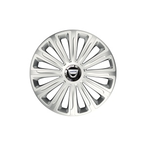 Set 4 capace roti Cu Inel Cromat Trend R15 pentru gama auto Dacia - Img 1
