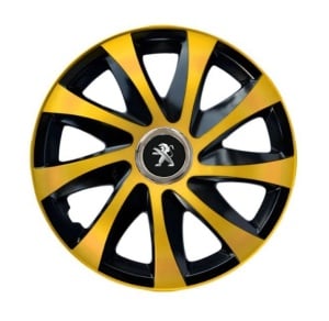 Set 4 capace roti Drift extra gold R14 Compatibil Cu Peugeot