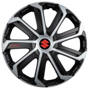 Set 4 Capace Roti Evo Gri-Negru R14, Pentru Suzuki