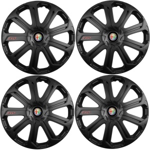 Set 4 Capace Roti Evo Negru R14, Pentru Alfa Romeo - Img 2