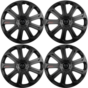 Set 4 Capace Roti Evo Negru R14, Pentru Mazda - Img 2