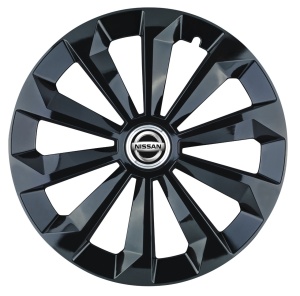Set 4 capace roti Fame Negru R14 pentru gama auto Nissan - Img 1