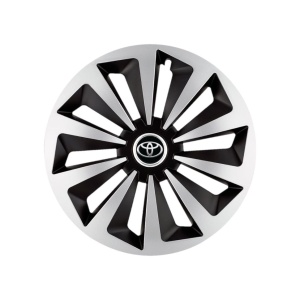 Set 4 capace roti Fox Gri-Negru R15 Compatibil Cu Toyota - Img 3