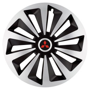 Set 4 capace roti Fox Gri-Negru R17 pentru gama auto Mitsubishi - Img 3