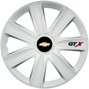 Set 4 Capace Roti GTX Alb R15, Compatibil Cu Chevrolet