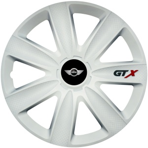 Set 4 Capace Roti GTX Alb R15, Compatibil Cu Mini