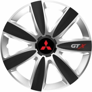 Set 4 Capace Roti GTX Carbon Gri-Negru R15, Pentru Mitsubishi - Img 3