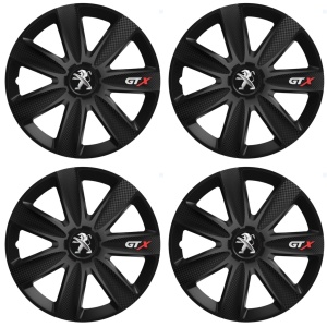 Set 4 Capace Roti GTX Carbon Negru R17, Pentru Peugeot - Img 2
