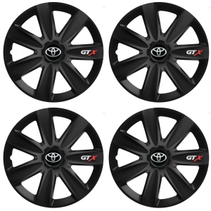 Set 4 Capace Roti GTX Negru Carbon R16, Pentru Toyota - Img 2