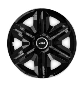 Set 4 capace roti Hubcaps fast black R15 Compatibil Cu Jeep