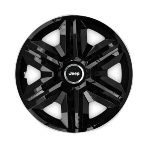 Set 4 capace roti Hubcaps fast black R15 Compatibil Cu Jeep - Img 3