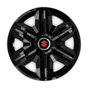 Set 4 capace roti hubcaps fast black R15 Compatibil Cu Suzuki - Img 3