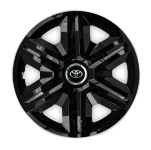 Set 4 capace roti hubcaps fast black R15 Compatibil Cu Toyota