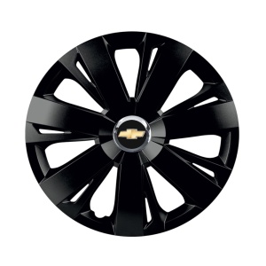 Set 4 capace roti Negre Cu Inel Cromat Energy R15 Compatibil Cu Chevrolet