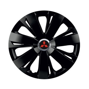 Set 4 capace roti Negre Cu Inel Cromat Energy R15 Compatibil Cu Mitsubishi - Img 3