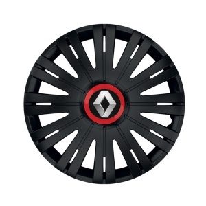 Set 4 capace roti Negre Cu Inel Rosu Active R14 Compatibil Cu Renault - Img 3