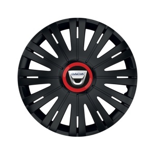 Set 4 capace roti Negre Cu Inel Rosu Active R15 Compatibil Cu Dacia - Img 3