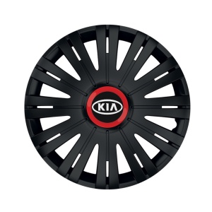 Set 4 capace roti Negre Cu Inel Rosu Active R15 Compatibil Cu Kia
