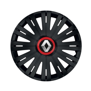 Set 4 capace roti Negre Cu Inel Rosu Active R15 Compatibil Cu Renault