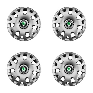 Set 4 capace roti potrivite jantelor de 14 inch (R14) compatibile Skoda, Model - 204 - Img 2