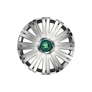 Set 4 Capace Roti potrivite jantelor de 15 inch, pentru Skoda Nou Verde, model Active Crom