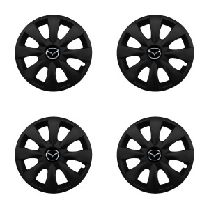 Set 4 capace roti potrivite jantelor de 15 inchi (R15) compatibile MAZDA, Model - 316 Black Edition - Img 2
