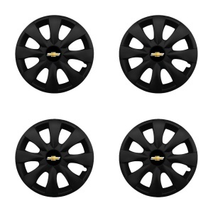 Set 4 capace roti potrivite jantelor de 15 inchi (R15) compatibile CHEVROLET, Model - 316 Black Edition - Img 2