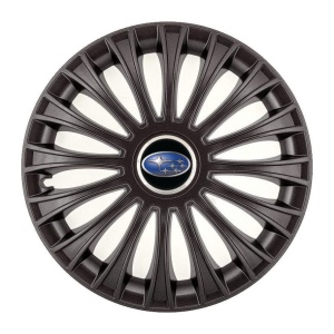 Set 4 Capace Roti, potrivite jantelor de R14, pentru Subaru, model dino Negru - Img 3