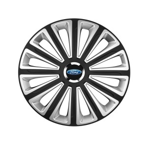 Set 4 capace roti R15 Compatibil Cu Ford Trend Silver-Black - Img 3