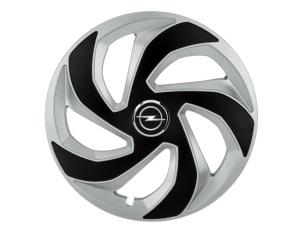 Set 4 capace roti Rex Gri-Negru R16 pentru gama auto Opel - Img 1