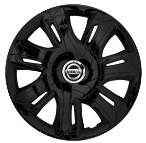 Set 4 capace roti Supernova black laquered R14 Compatibil Cu Nissan