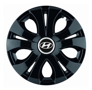 Set 4 Capace Roti Top Negru R15, Compatibil Cu Hyundai