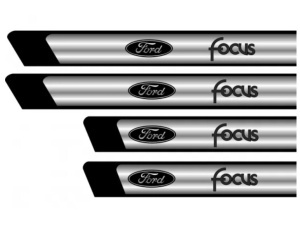 Set 4 stickere protectie praguri pentru Ford Focus v1 - Img 2