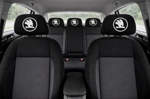 Set 5 huse tetiere negre, pentru gama auto SKODA NOU - Img 3