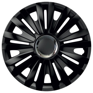 Set capace roti 16` Negre Cu Inel Cromat royal - Img 2