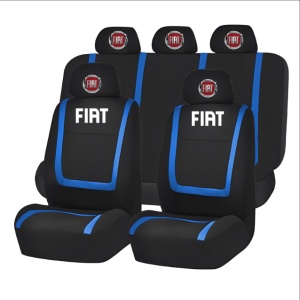 Set Huse Scaune Universale Compatibile cu Fiat – Negru/Albastru