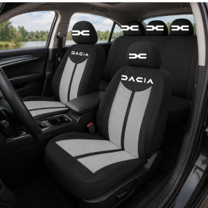 Set Huse Scaune Universale HLX7 Compatibile cu Dacia Nou– Negru/Gri - Img 2