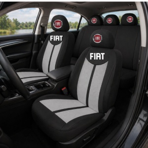 Set Huse Scaune Universale HLX7 Compatibile cu Fiat– Negru/Gri - Img 2