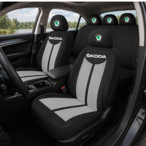 Set Huse Scaune Universale HLX7 Compatibile cu Skoda – Negru/Gri - Img 2