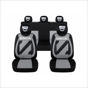 Set Huse Scaune Universale Nero Gri Personalizate cu Dacia