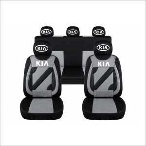 Set Huse Scaune Universale Nero Gri Personalizate cu Kia