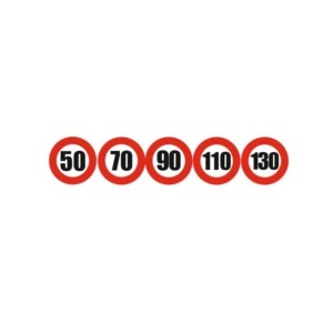 Set Sticker limita viteza 50Km/H 70Km/H 90Km/H 110Km/H 130Km/H - Img 4