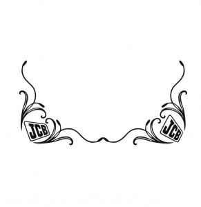 Set stickere JCB geamuri laterale 30 cm, Creative Rey®