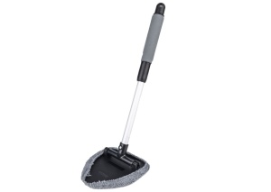 Spălător telescopic pentru geamuri, cu microfibră triunghiulară AMIO-03858 - Img 1