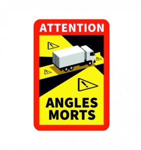 Sticker ATTENTION ANGLES MORTS 20x17 cm, Creative Rey®