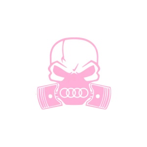 Sticker auto Audi toxic, 20x20 cm, roz